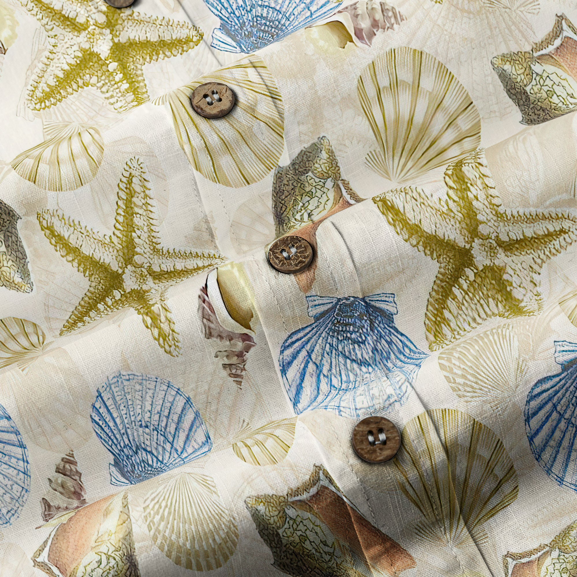 Ocean Animals Hawaiian Button Up Shirt, Summer Beach Shirt - The Palmix