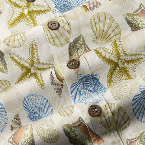 Ocean Animals Hawaiian Button Up Shirt, Summer Beach Shirt - The Palmix