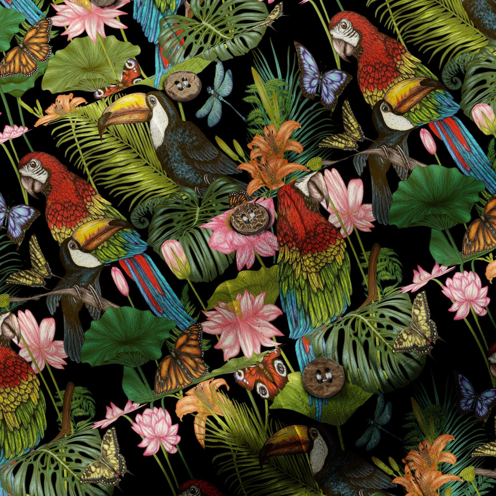 Parrot Hawaiian Button Up Shirt, Aloha Summer Beach Hawaiian Button Down Shirt - The Palmix