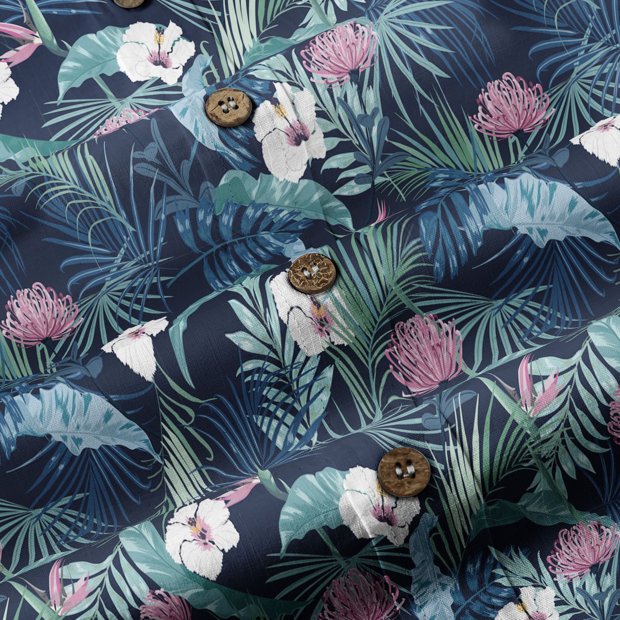 Vintage Dark Aloha Pattern Hawaii Shirt - The Palmix
