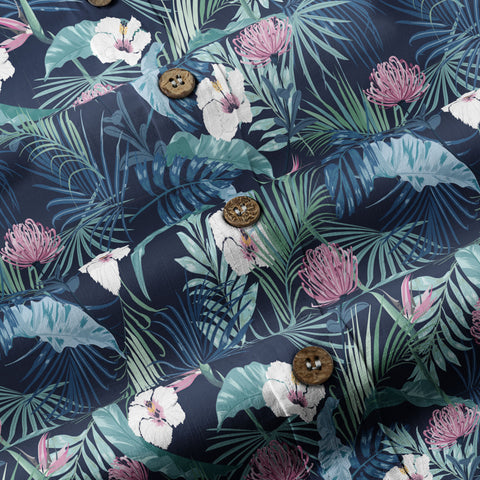 Vintage Dark Aloha Pattern Hawaii Shirt - The Palmix