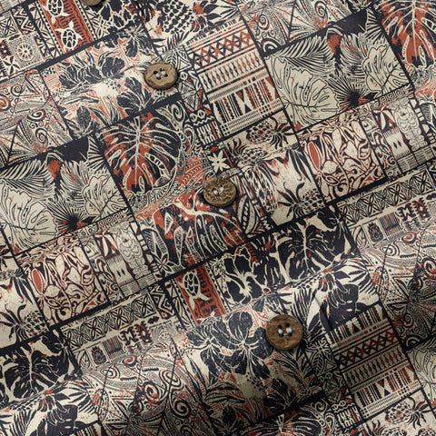 Retro Polynesian Flowers Hawaii Shirt, Aloha Pattern Hawaii Shirt - The Palmix