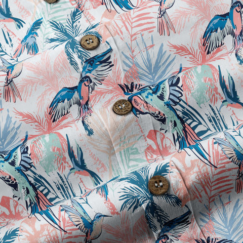 Flying Bird Aloha Flowers Hawaii Shirt, Hibiscus Hawaii Shirt - The Palmix