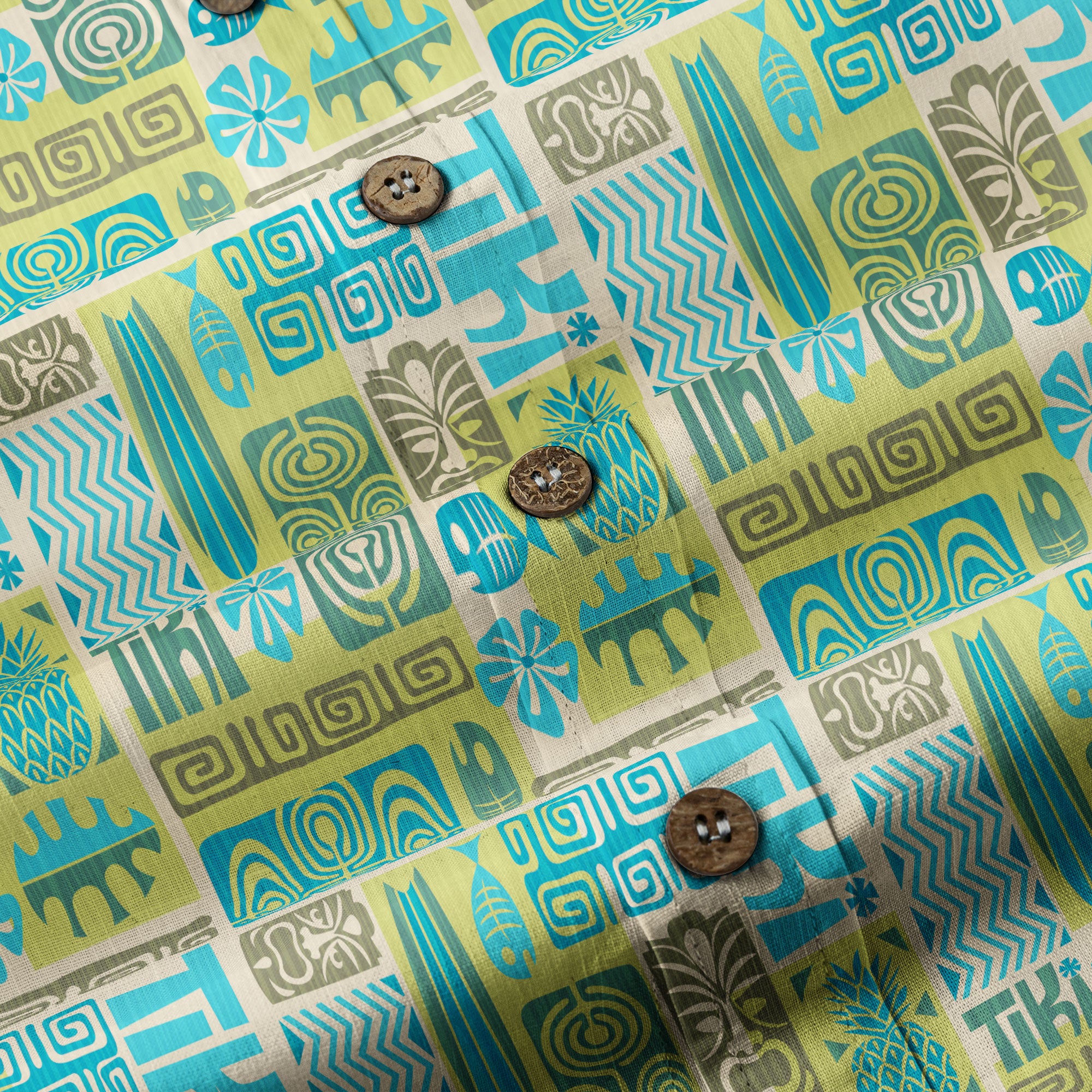 Exotic Tiki Pattern Hawaii Shirt, Hibiscus Hawaii Shirt - The Palmix