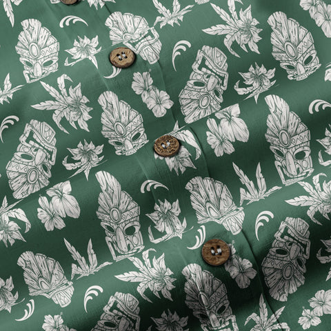 Tiki Mask Pattern Hawaii Shirt for Men - The Palmix