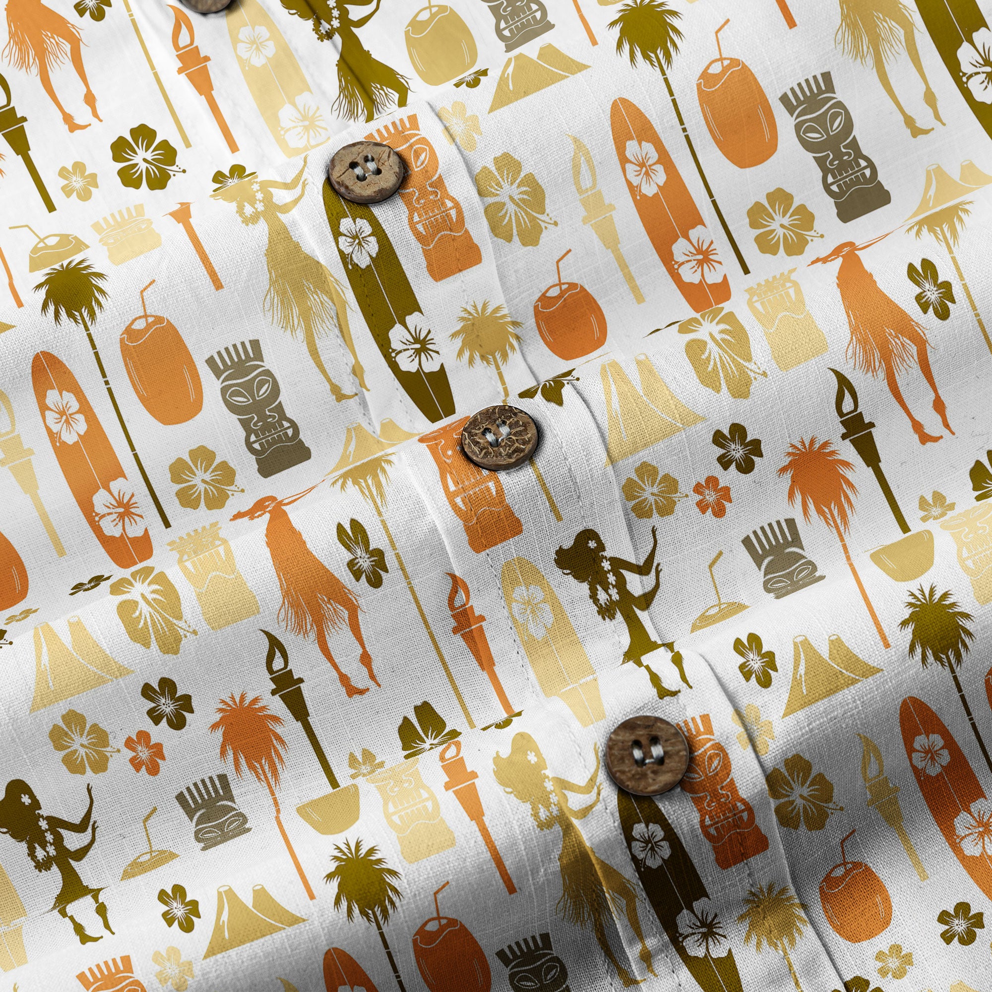 Tiki Mask Pattern Hawaii Shirt for Men, Aloha Pattern Hawaii Shirt - The Palmix