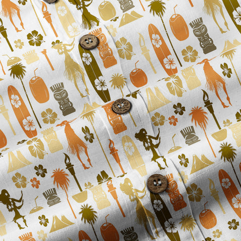 Tiki Mask Pattern Hawaii Shirt for Men, Aloha Pattern Hawaii Shirt - The Palmix