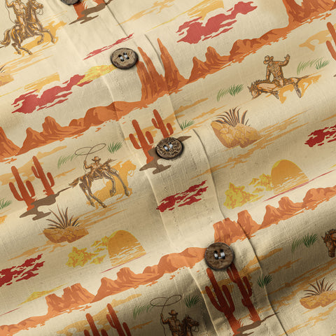 Horses Running Desert Western Hawaiian Shirt Desert Summer Beach Aloha Shirt - The Palmix