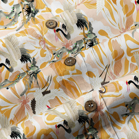 Tropical Birds in Exotic Flowers Wildlife and Plants Floral Colorful Shirt - The Palmix