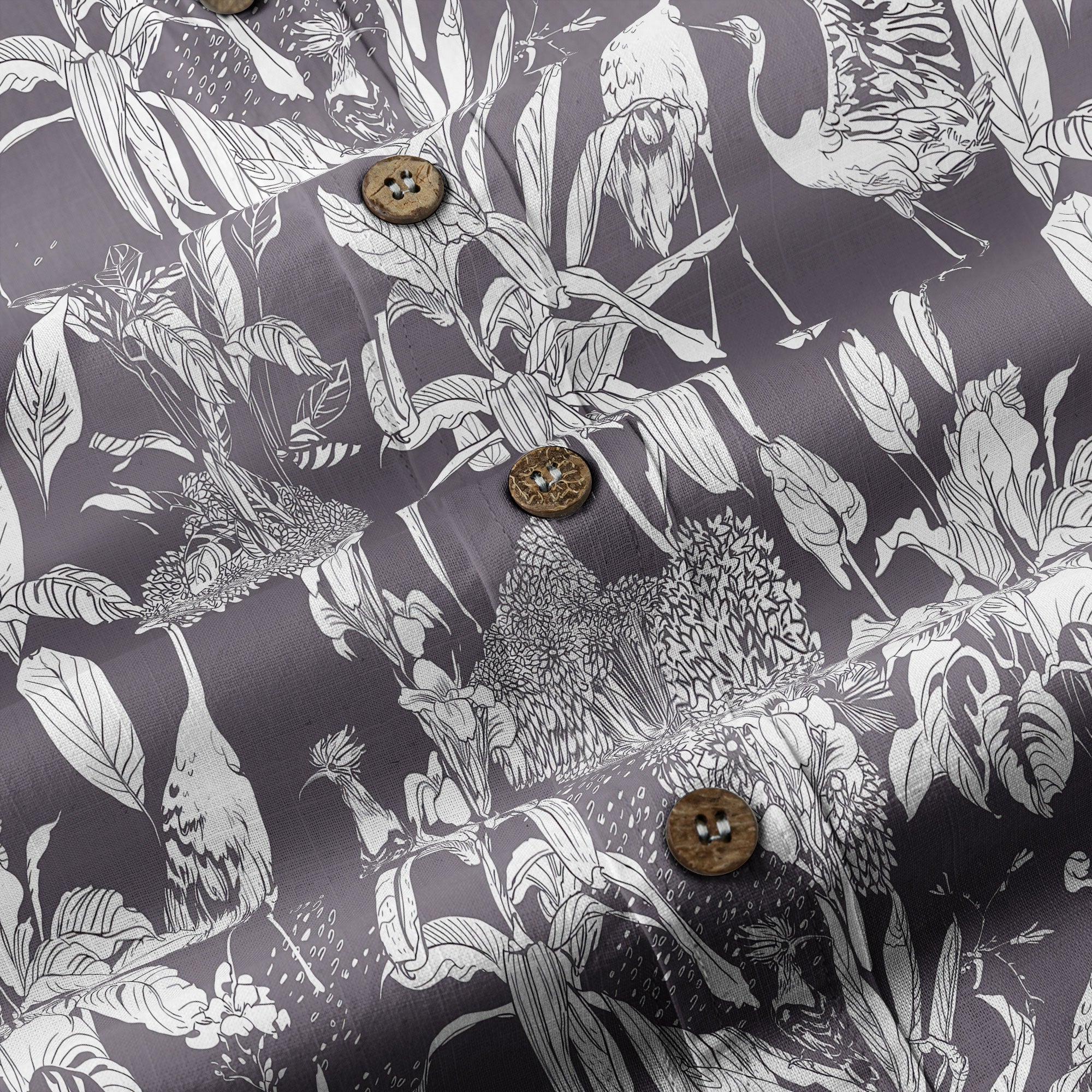 Tropical Birds in Exotic Flowers Wildlife and Plants Floral Colorful Shirt - The Palmix