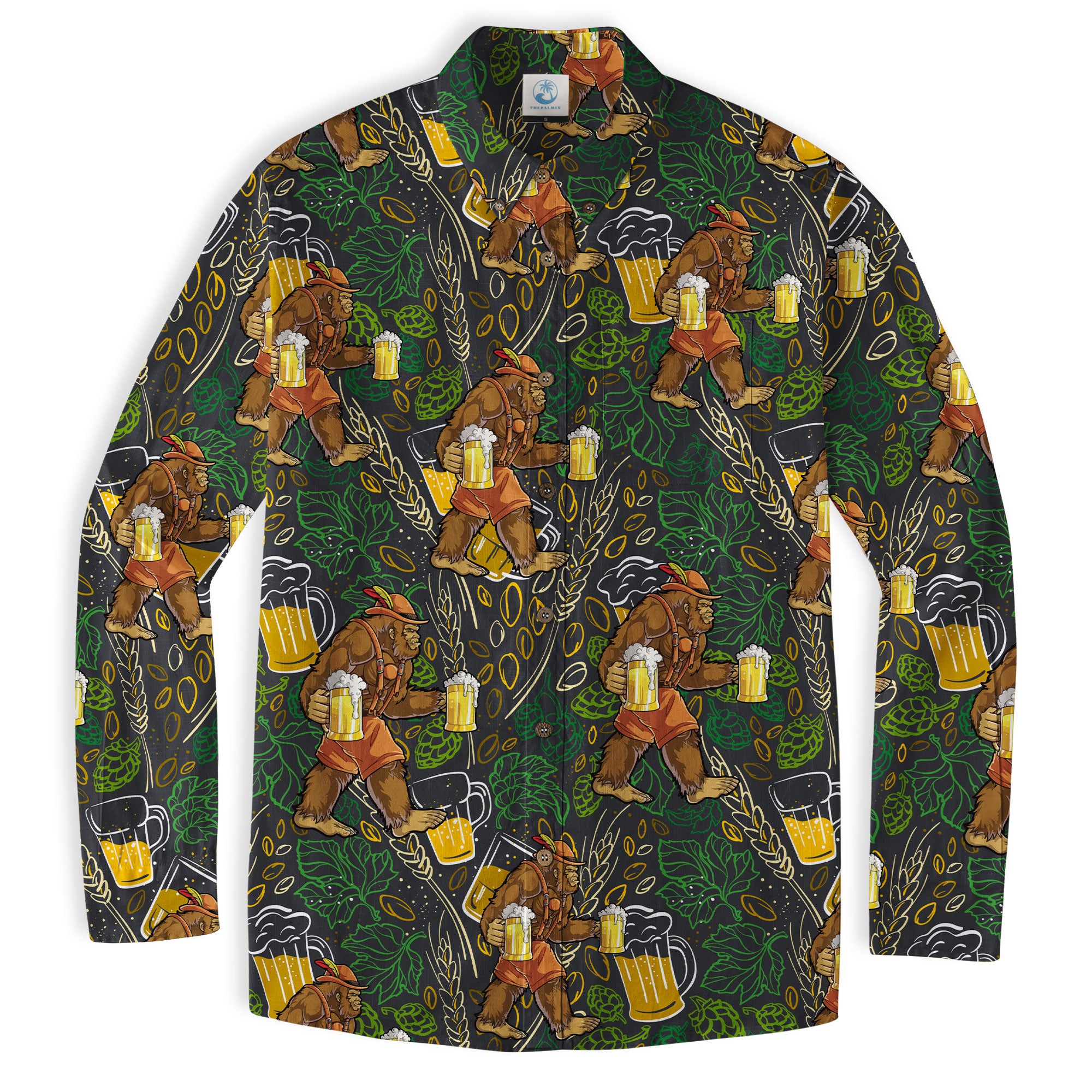 Bigfoot Beer Hawaiian Shirt, Bigfoot Aloha Shirt, Beer Button Down Shirt - The Palmix