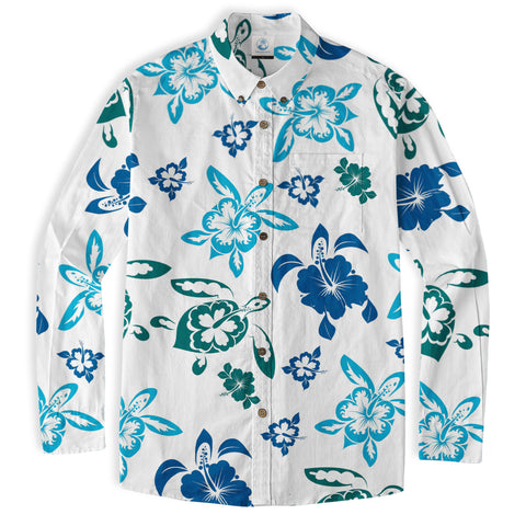 Sea Turtle Hawaiian Shirts for Men Women Youth, Vintage Sea Turtle Aloha Summer Beach Shirt - The Palmix