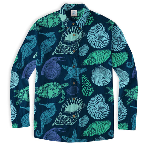 Turtle Aloha Shirt, Turtle Ocean Hawaiian Shirt - The Palmix
