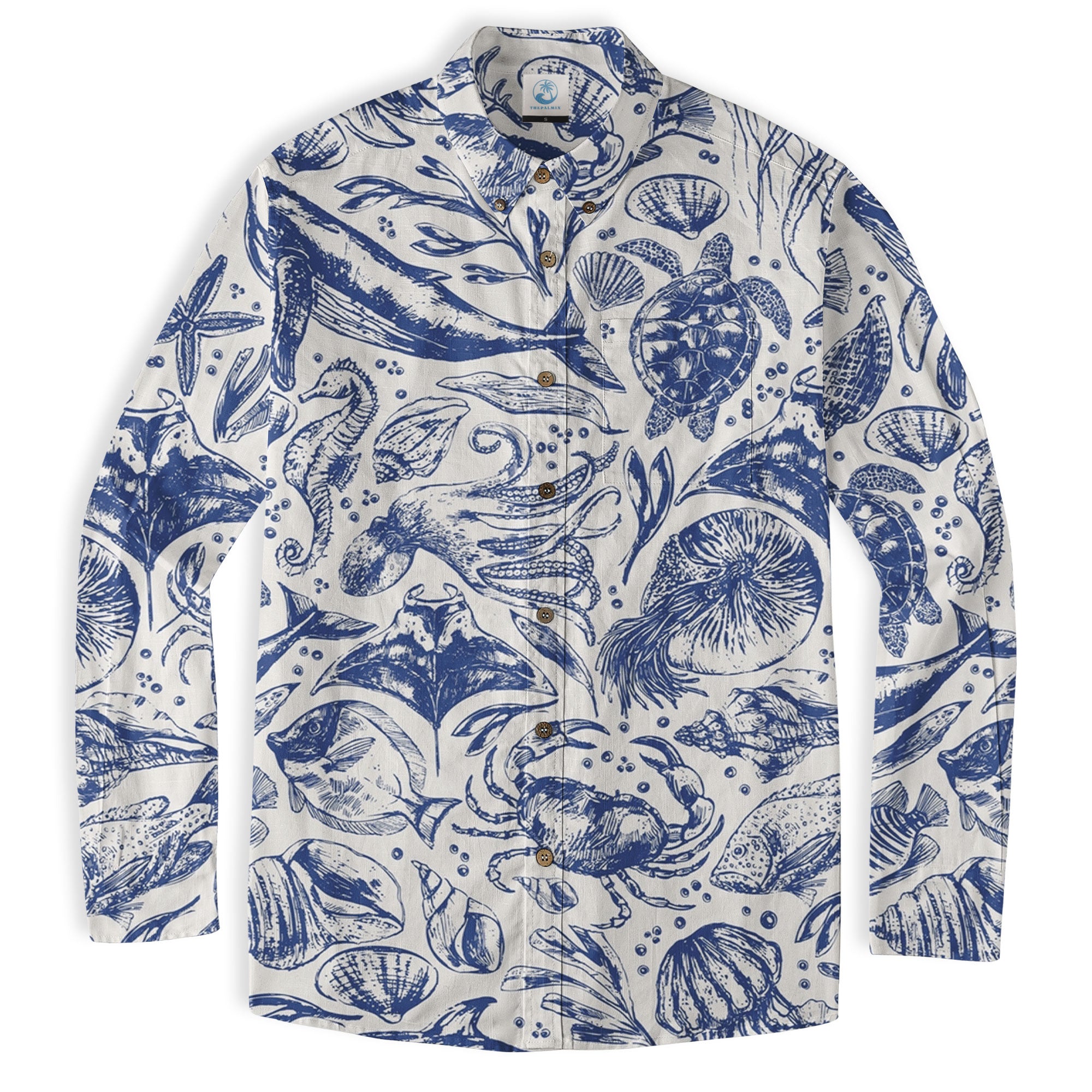 Ocean Animals Hawaiian Shirt, Sea Hawaiian Shirt - The Palmix