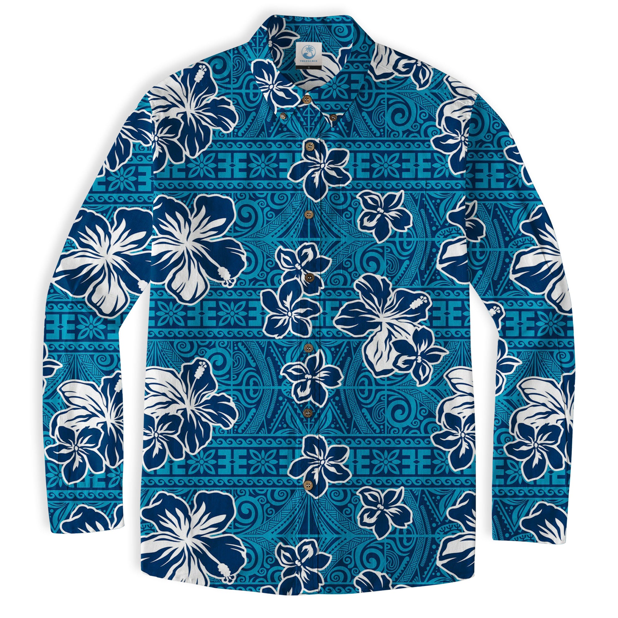 Hibiscus Floral Pattern Hawaii Shirt - The Palmix
