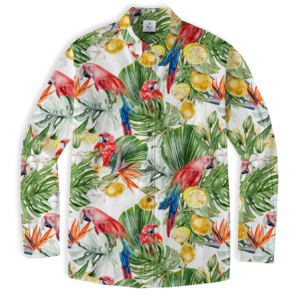 Parrot Beautiful Watercolor Tropical Pattern Hawaii Shirt - The Palmix