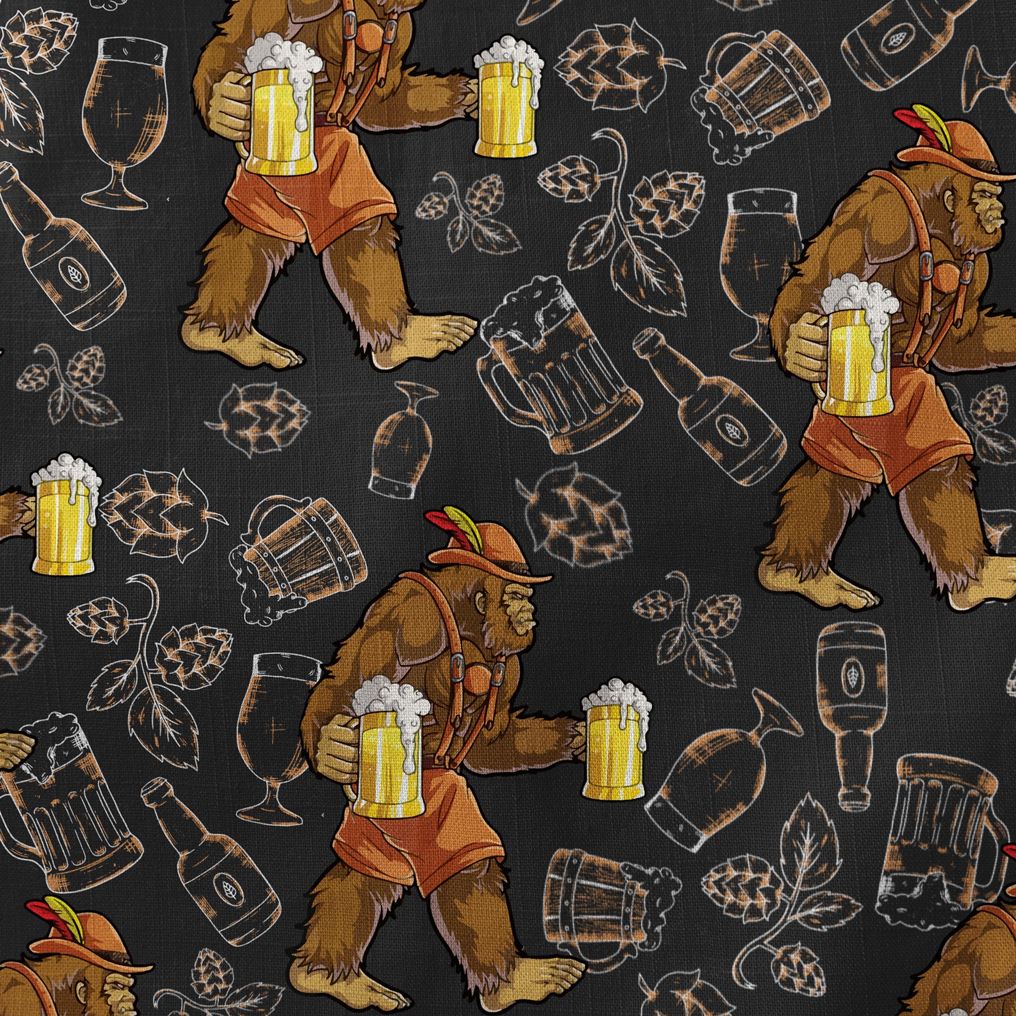 Bigfoot Beer Hawaiian Shirt, Bigfoot Aloha Shirt, Beer Button Up Shirt - The Palmix