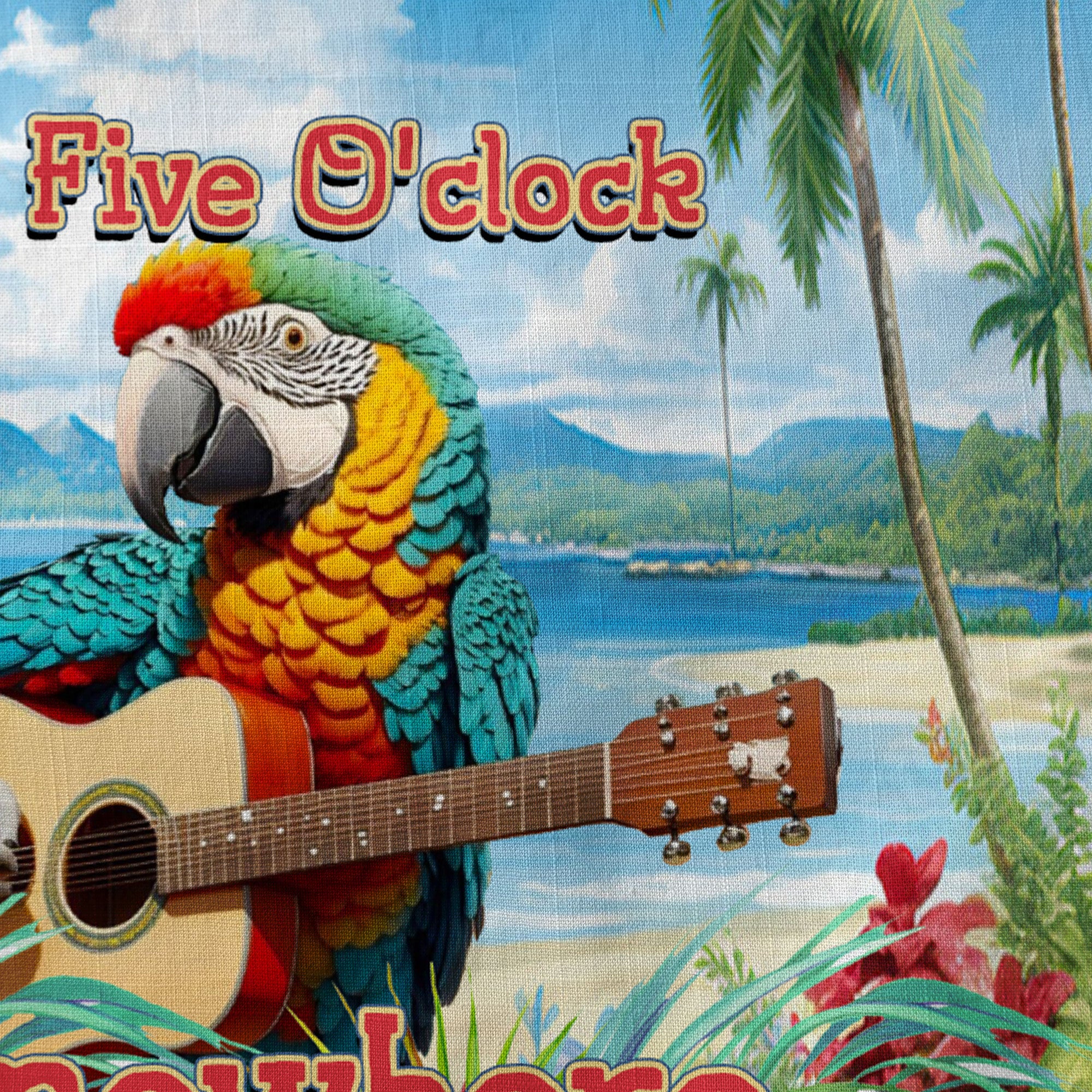 It's Five Oclock Somewhere Hawaii Shirt - Tropical Summer Button Down Mens Hawaiian Shirts - The Palmix