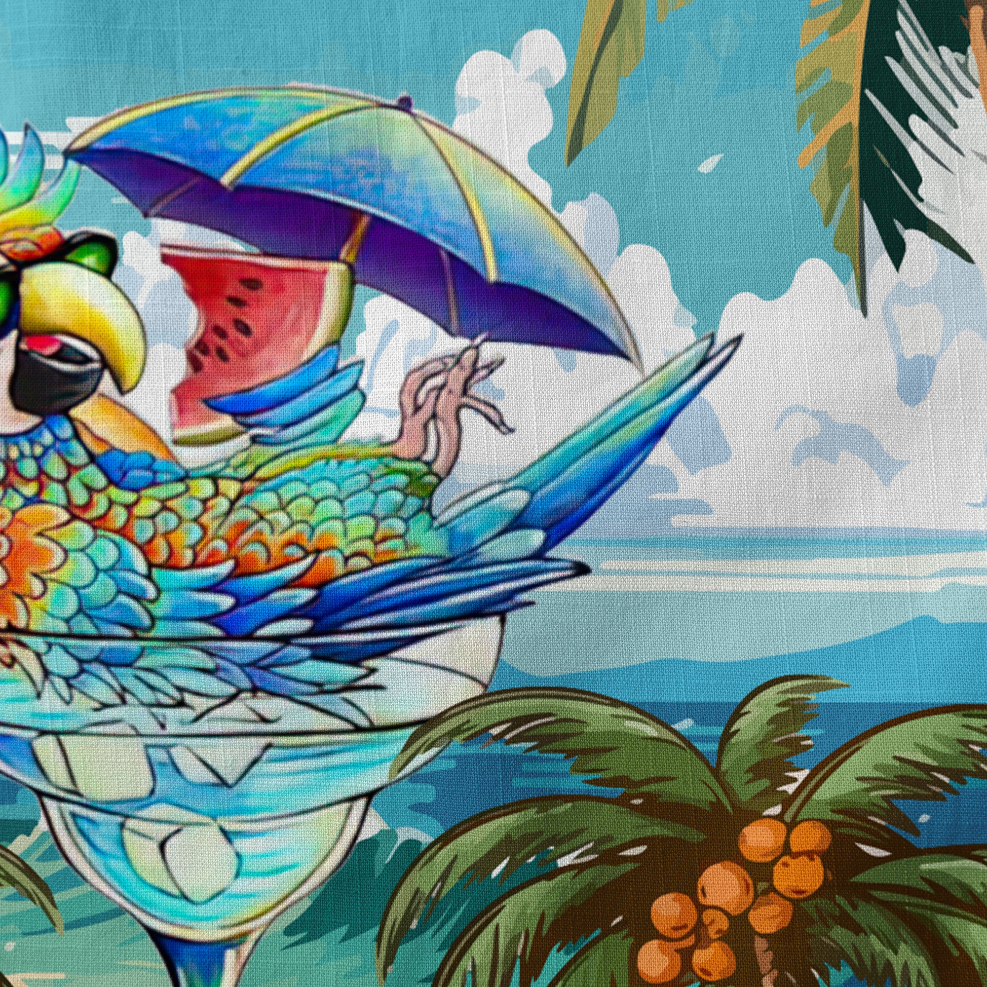 Parrot Hawaiian Long Sleeve Shirt for Men Women, Summer Hawaiian Beach Shirt - The Palmix