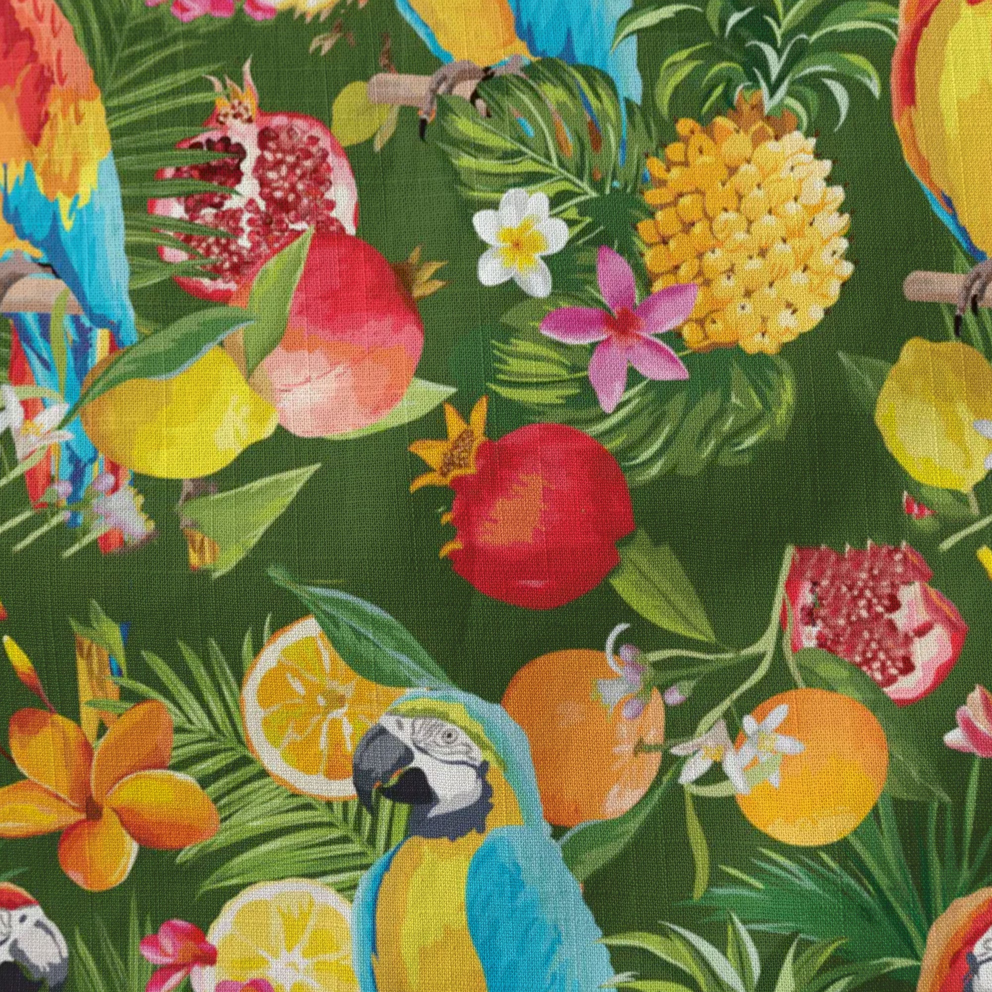 Parrot Lovers Hawaiian Long Sleeve Shirt for Men - Tropical Summer Button Down Hawaiian Shirts - The Palmix