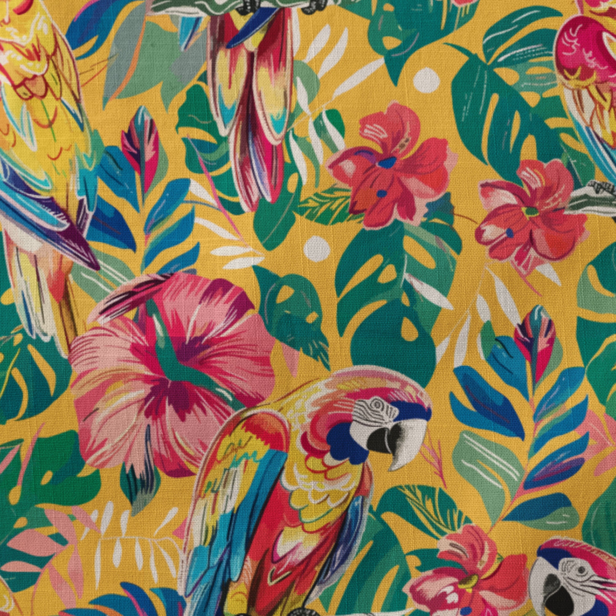 Parrot Lovers Hawaiian Long Sleeve Shirt for Men - Tropical Summer Button Down Hawaiian Shirts - The Palmix