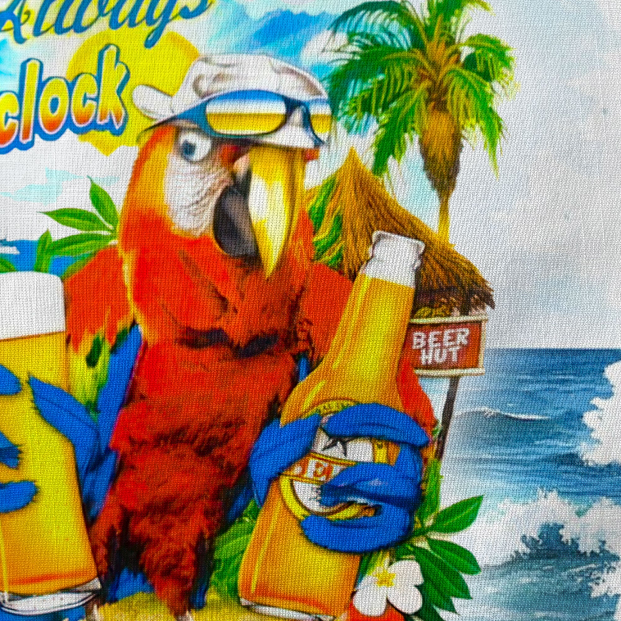 Parrot Hawaiian Long Sleeve Shirt, Parrot Summer Hawaiian Beach Long Shirt - The Palmix
