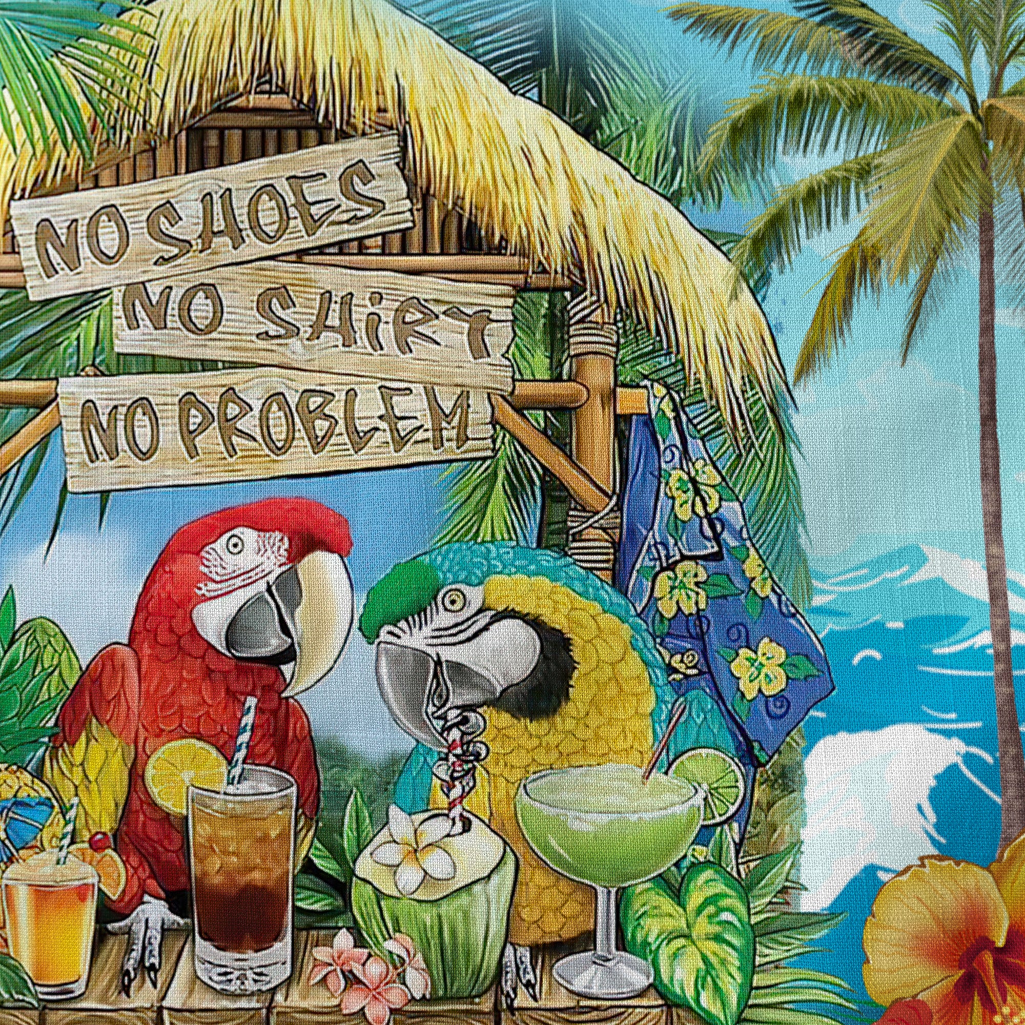 Parrot Hawaiian Long Sleeve Shirt, Parrot Summer Hawaiian Beach Long Shirt - The Palmix