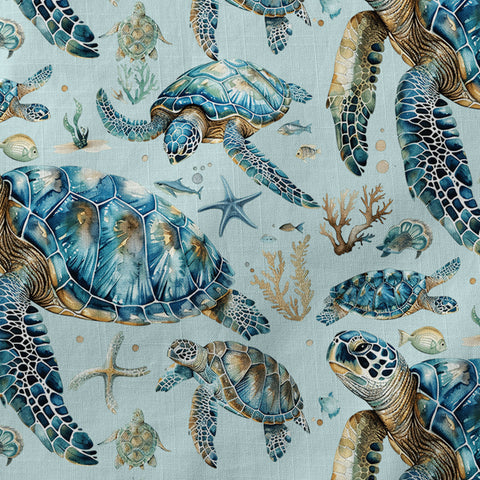 Tropical Turtle Hawaiian Shirts for Men Women, Sea Turtle Aloha Summer Beach Shirt - The Palmix