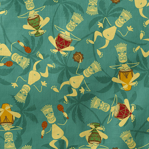 Tiki Mask Pattern Hawaiian Shirt, Floral Pattern Shirt - The Palmix