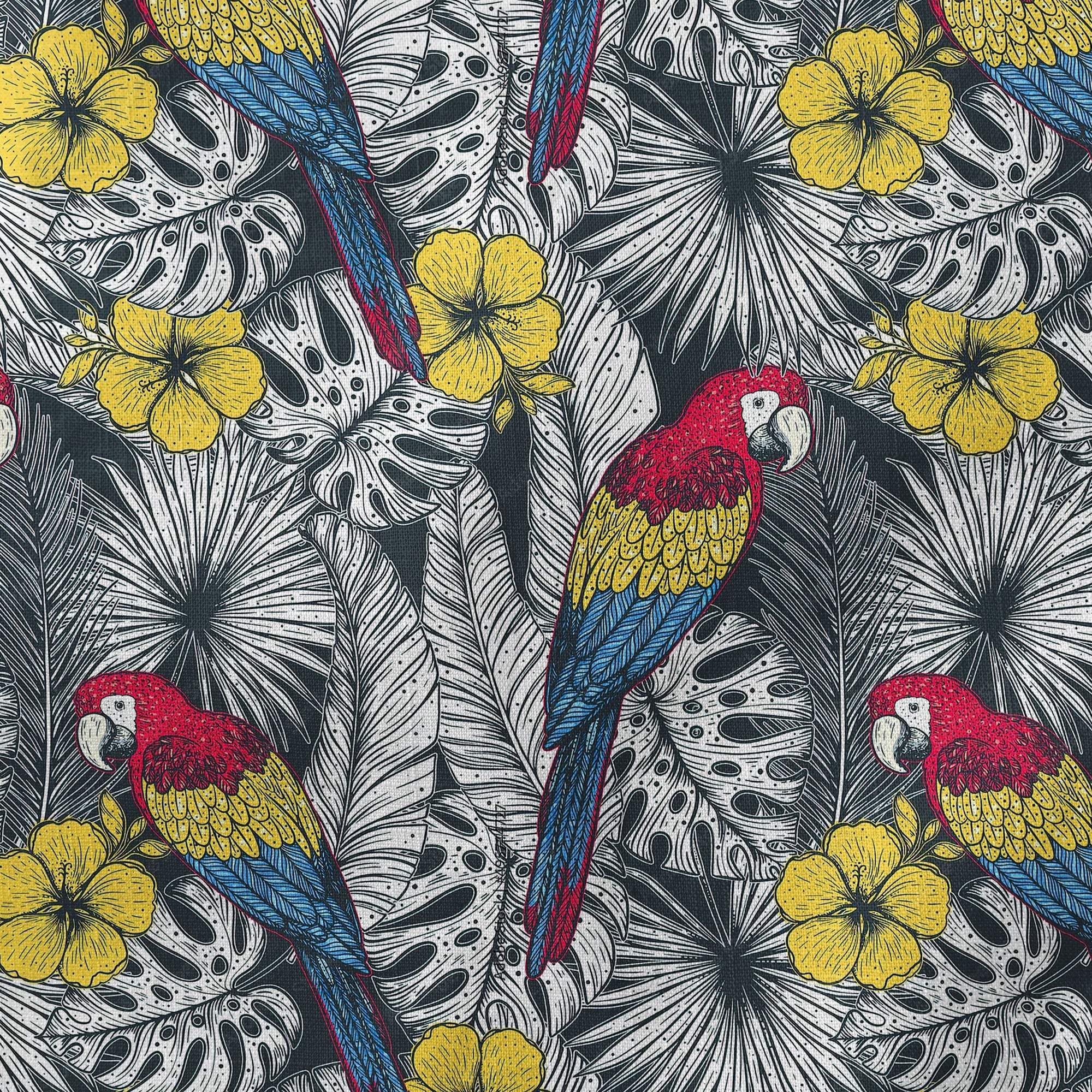 Floral Parrot Summer Beach Hawaiian Shirt, Colorful Parrot Pattern Hawaii Shirt - The Palmix