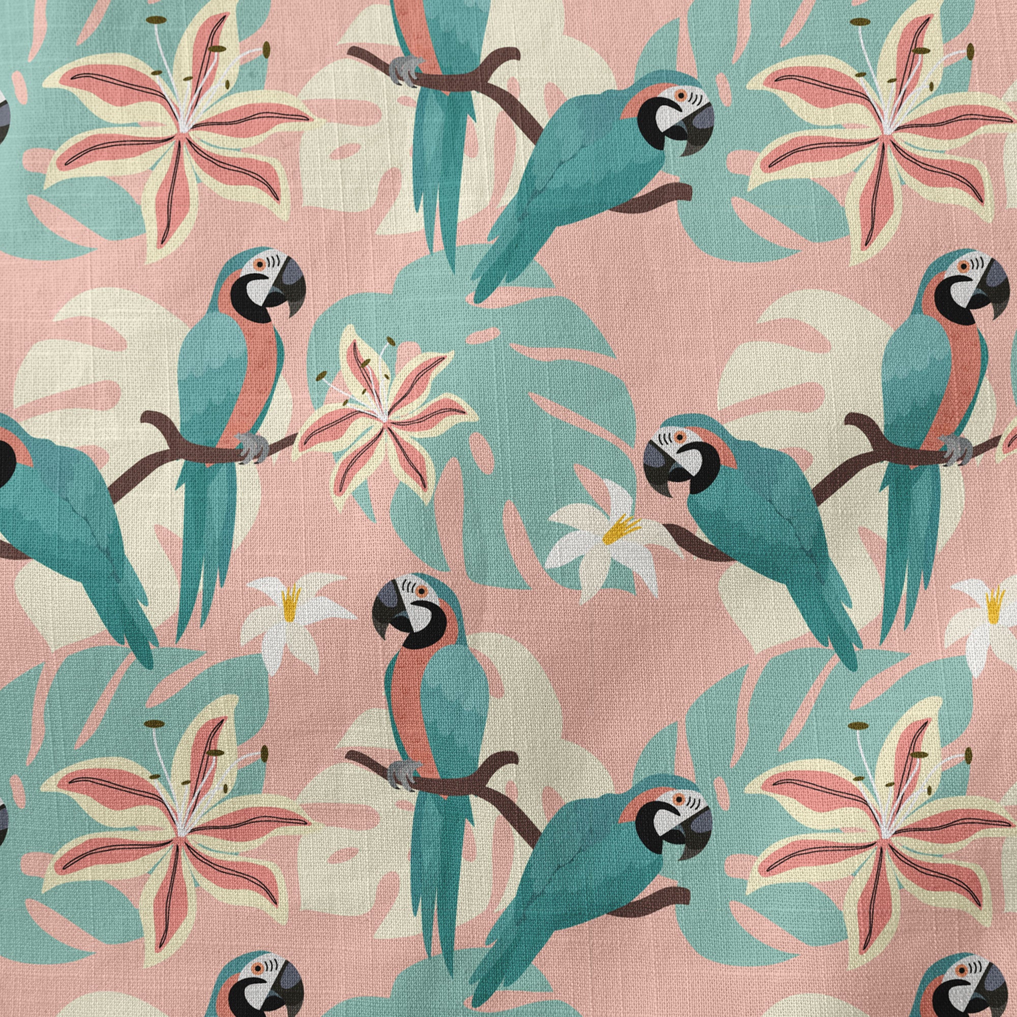 Tropical Parrot Summer Hawaiian Shirt, Colorful Parrot Flowers Pattern Hawaii Shirt - The Palmix