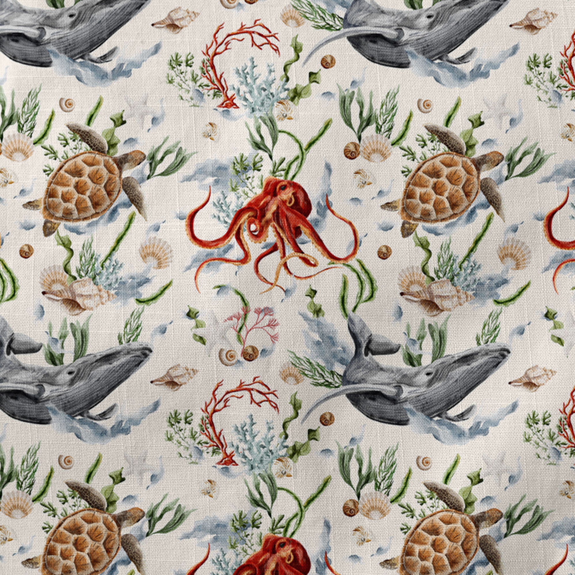 Sea Ocean Fish Women's Hawaiian Shirt, Sea Ocean Fish Print - The Palmix