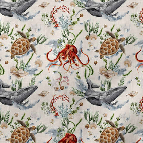 Sea Ocean Fish Women's Hawaiian Shirt, Sea Ocean Fish Print - The Palmix