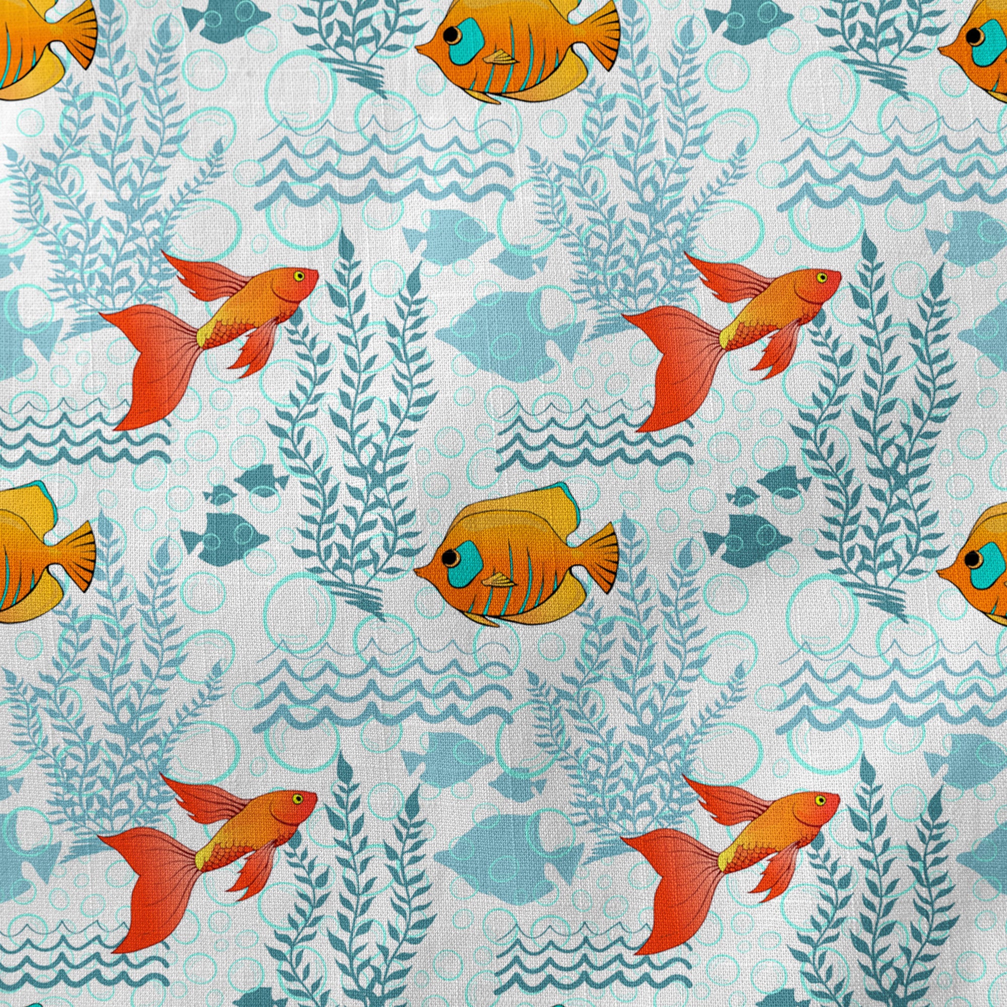 Sea Ocean Fish Women's Hawaiian Shirt, Sea Ocean Fish Print - The Palmix