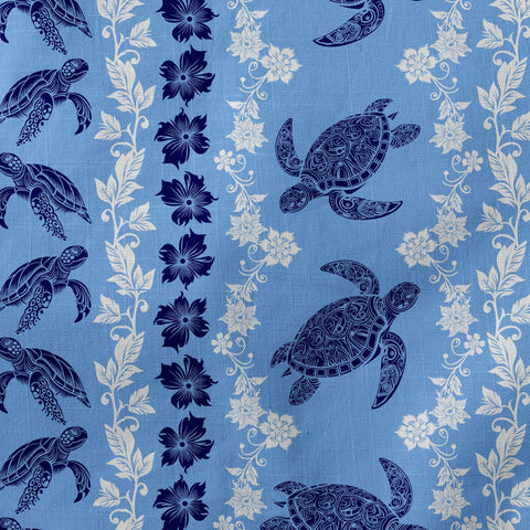 Ocean Animals Women's Hawaiian Shirt, Ocean Theme Hawaiian Print - The Palmix