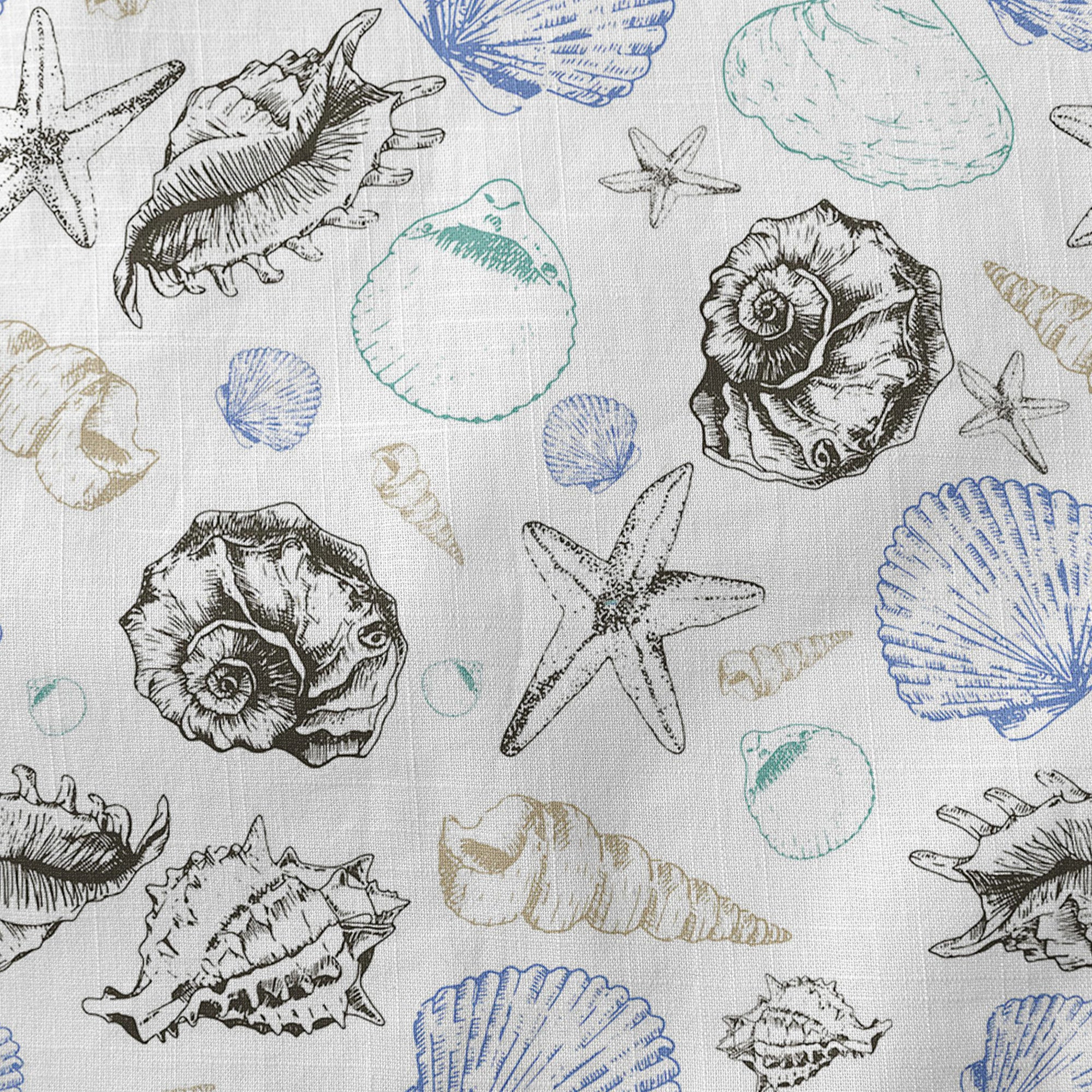 Sea Shells Animal Pattern Hawaii Shirt, Turtle Sea Shells Hawaiian Shirt for Men Women - The Palmix
