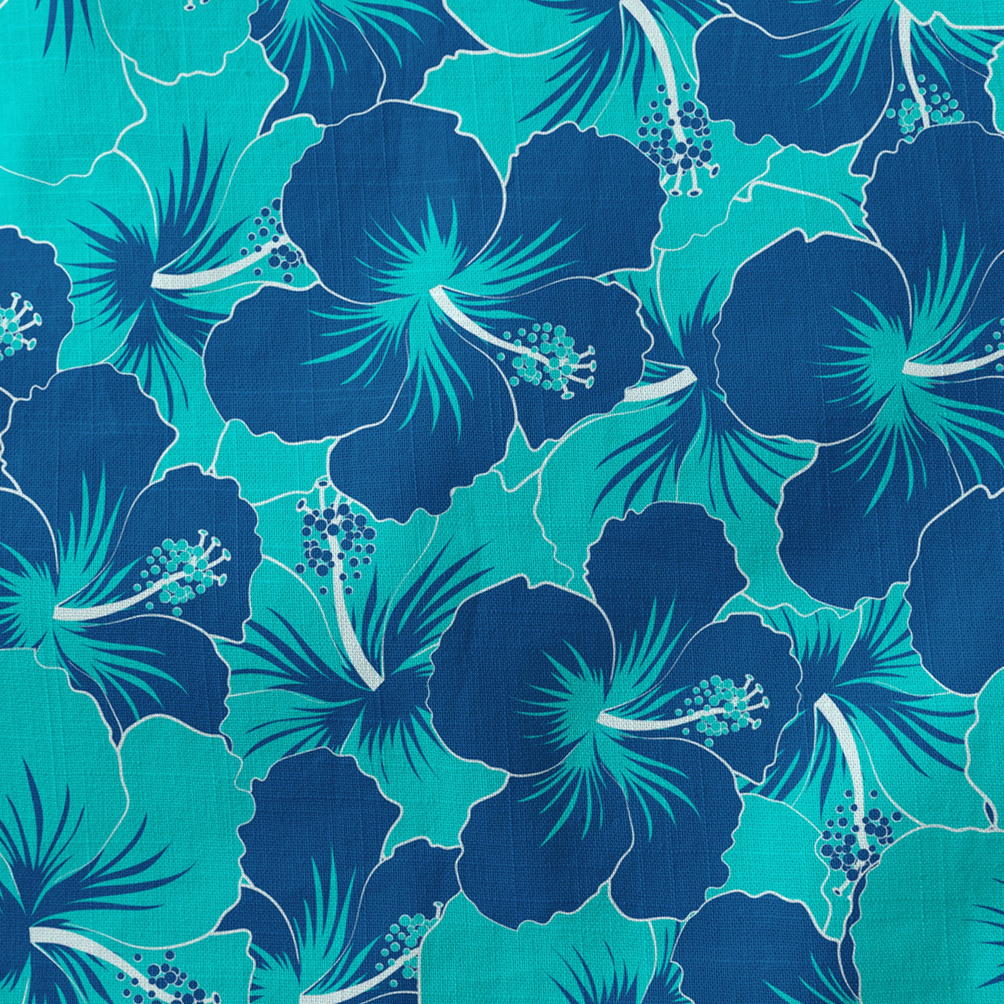 Hibiscus Floral Pattern Hawaii Shirt, Palm Leaves Summer Beach Shirt - The Palmix
