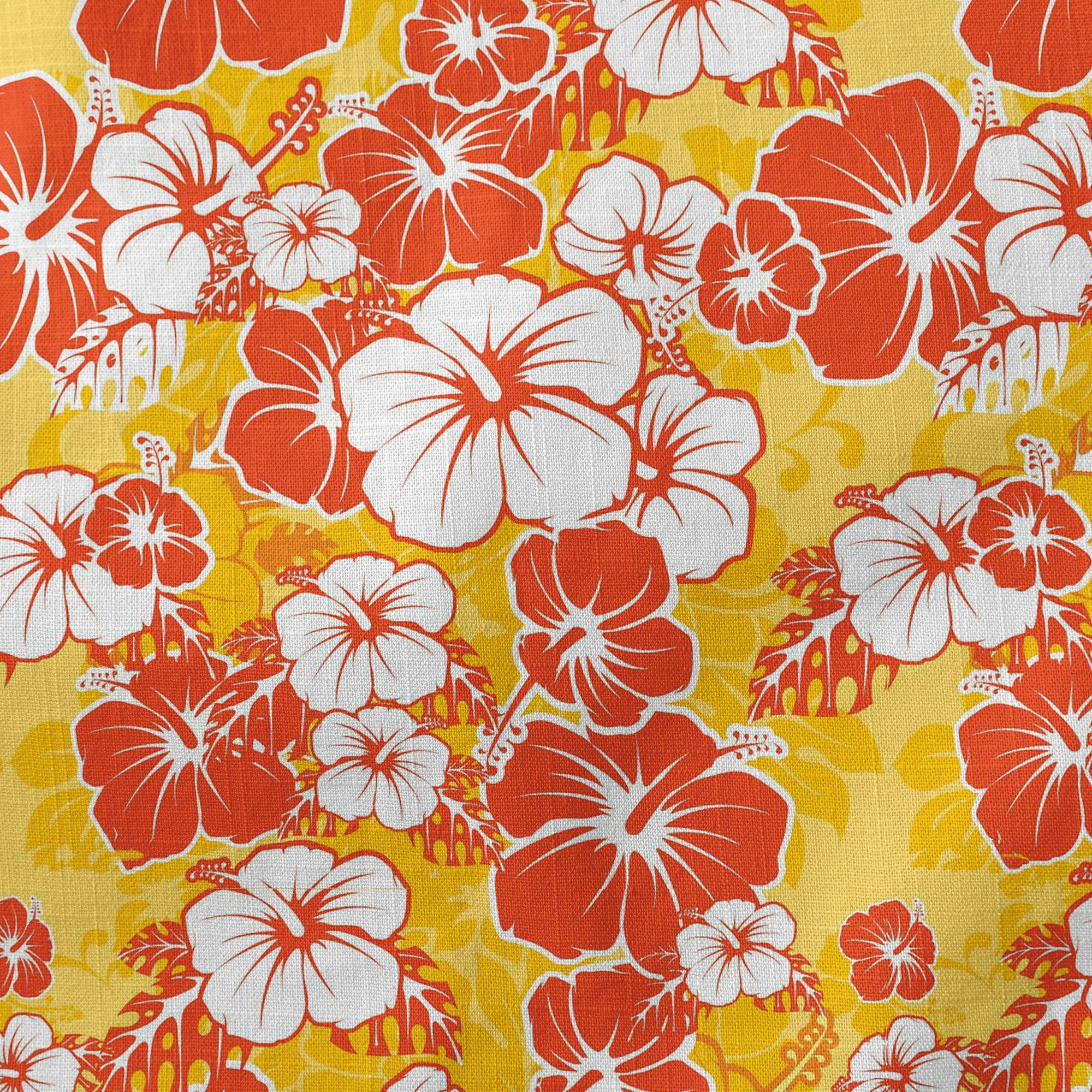 Hibiscus Floral Pattern Hawaiian Button Up Long Sleeve Shirt, Sea Hawaii Shirt - The Palmix