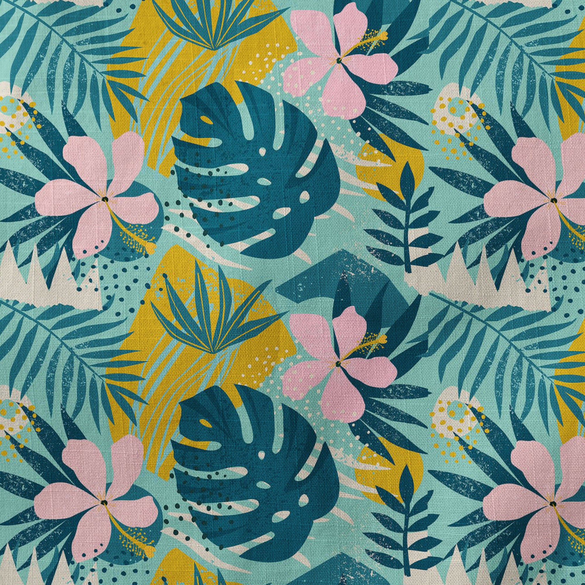 Hibiscus Floral Pattern Hawaiian Button Up Long Sleeve Shirt, Sea Hawaii Shirt - The Palmix