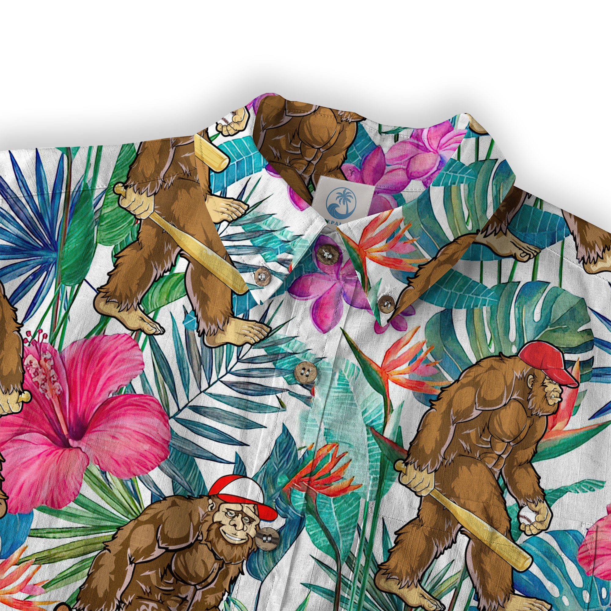 Bigfoot Baseball Hawaiian Shirt, Bigfoot Aloha Hawaii Shirt - The Palmix