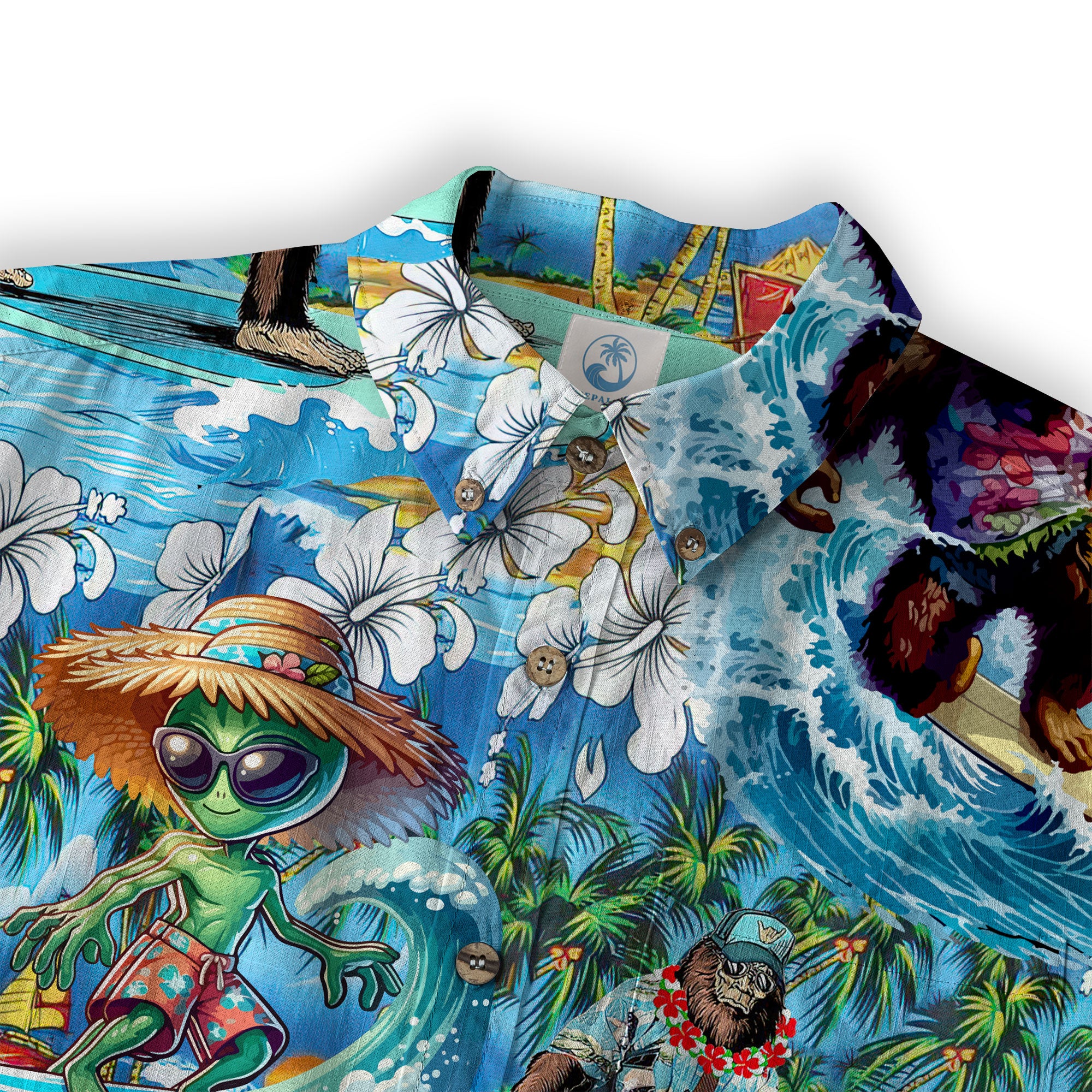 Bigfoot Baseball Hawaiian Shirt, Bigfoot Aloha Hawaii Shirt - The Palmix