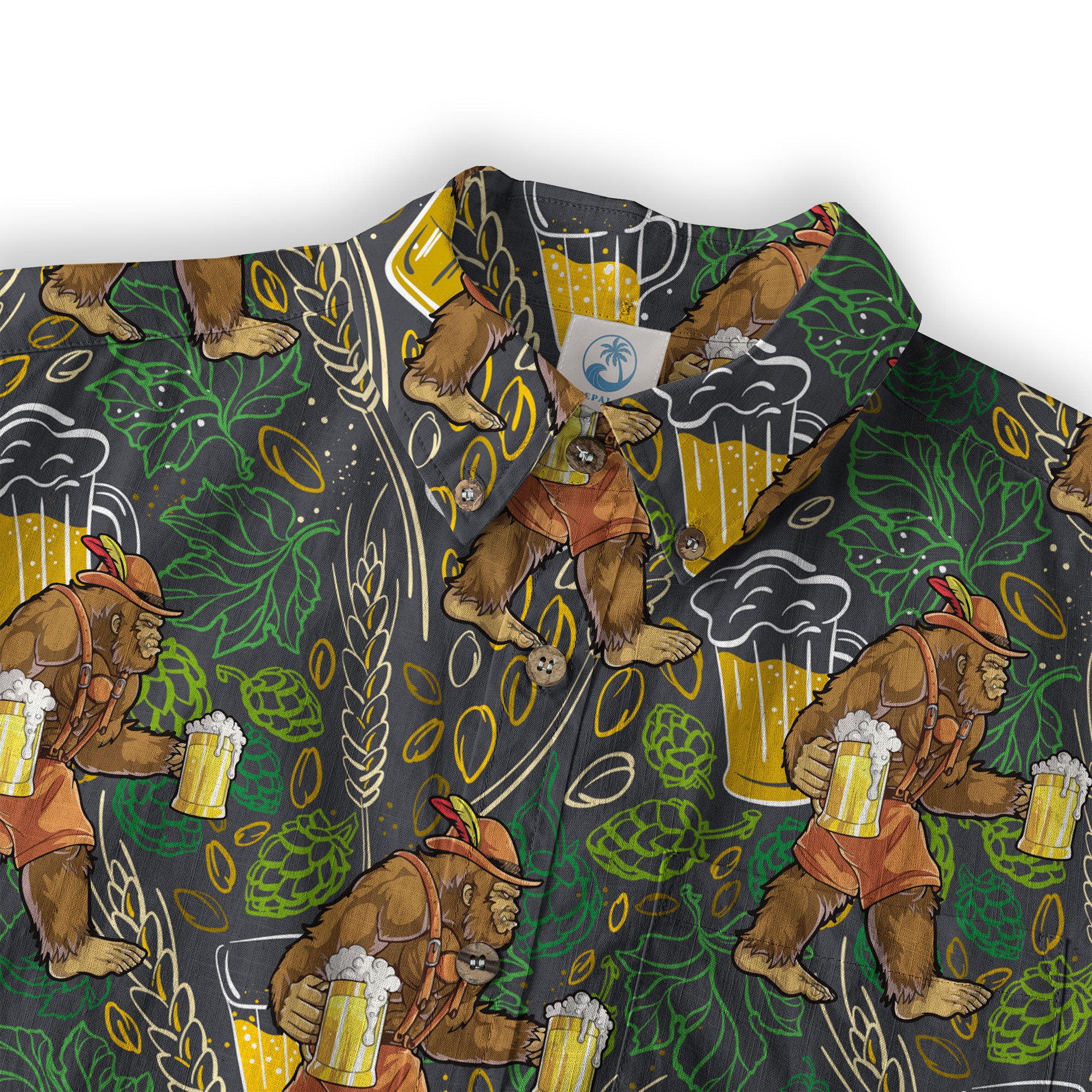 Bigfoot Beer Hawaiian Shirt, Bigfoot Aloha Shirt, Beer Button Down Shirt - The Palmix