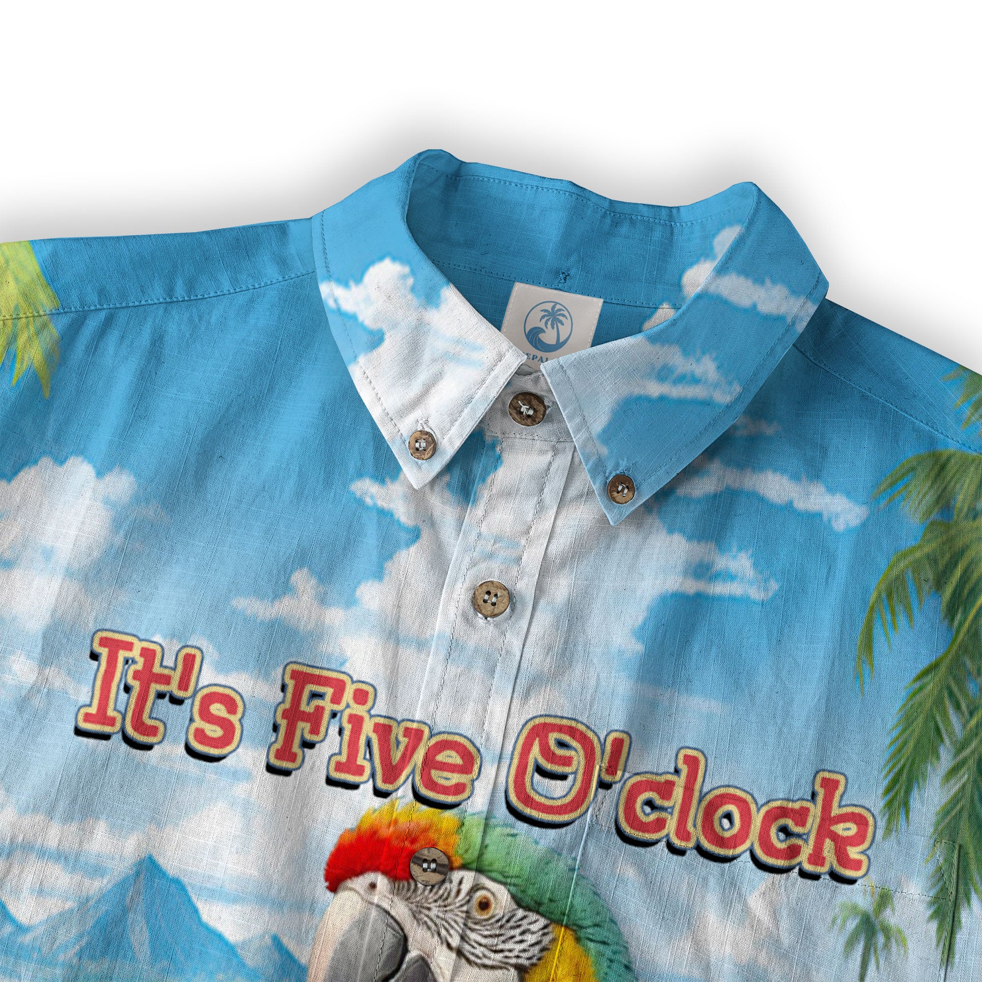 It's Five Oclock Somewhere Hawaii Shirt - Tropical Summer Button Down Mens Hawaiian Shirts - The Palmix