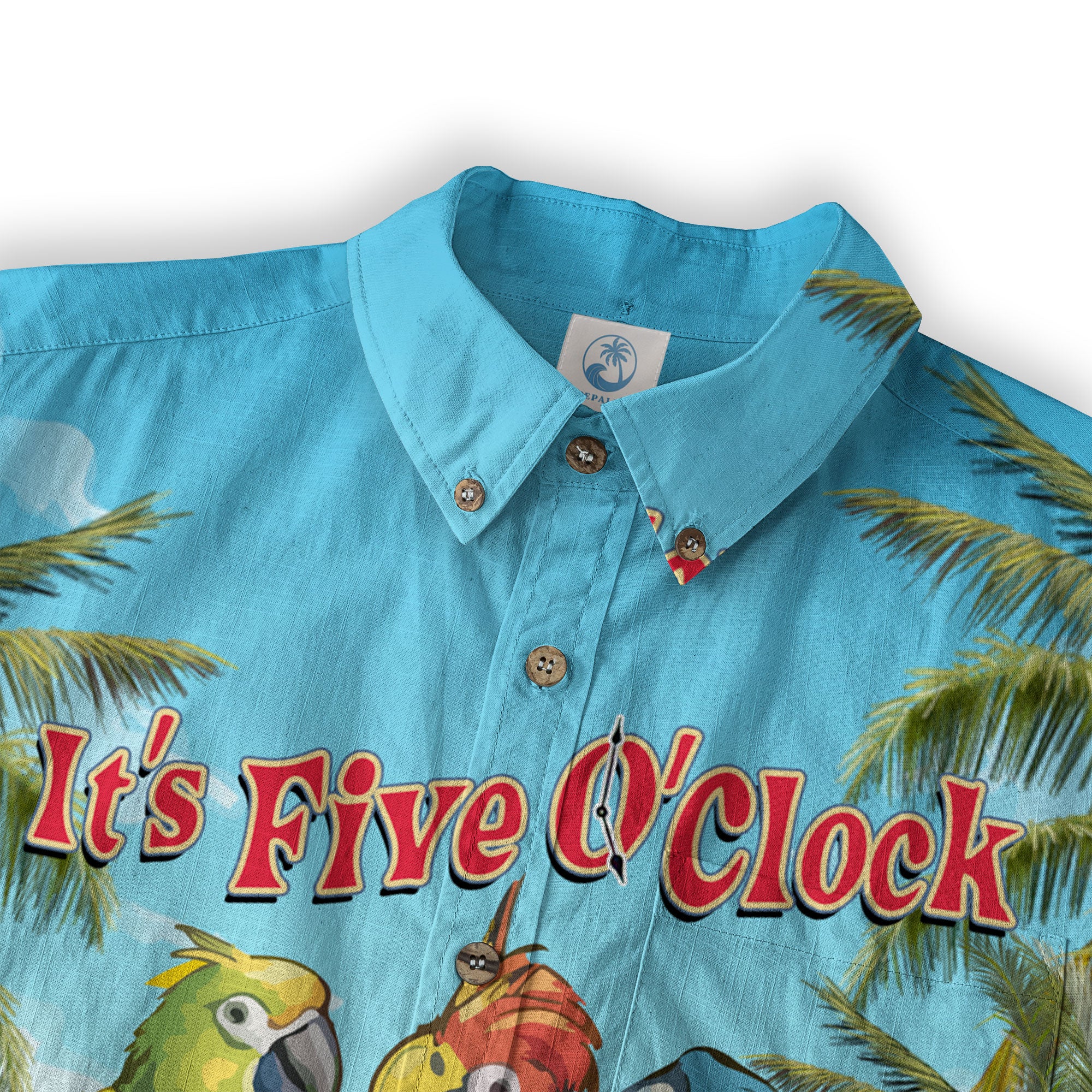 Parrot Hawaiian Long Sleeve Shirt for Men Women, Summer Hawaiian Beach Shirt - The Palmix