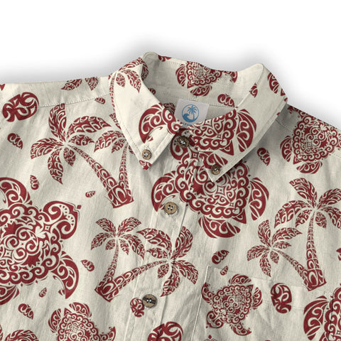 Turtle Floral Aloha Beach Long Sleeve Shirt, Ocean Turtle Long Shirt - The Palmix