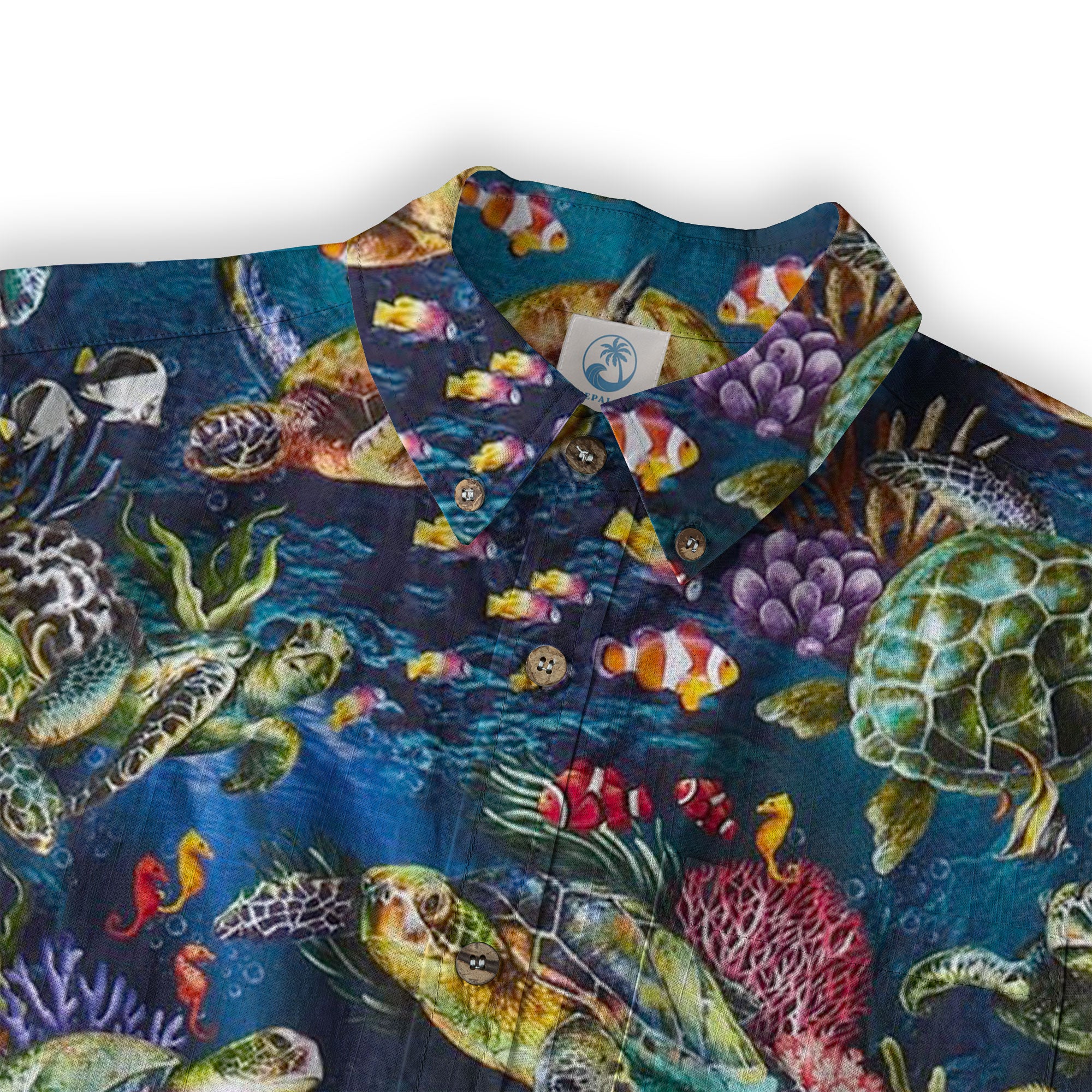 Tropical Turtle Hawaiian Shirts for Men Women, Sea Turtle Aloha Summer Beach Shirt - The Palmix