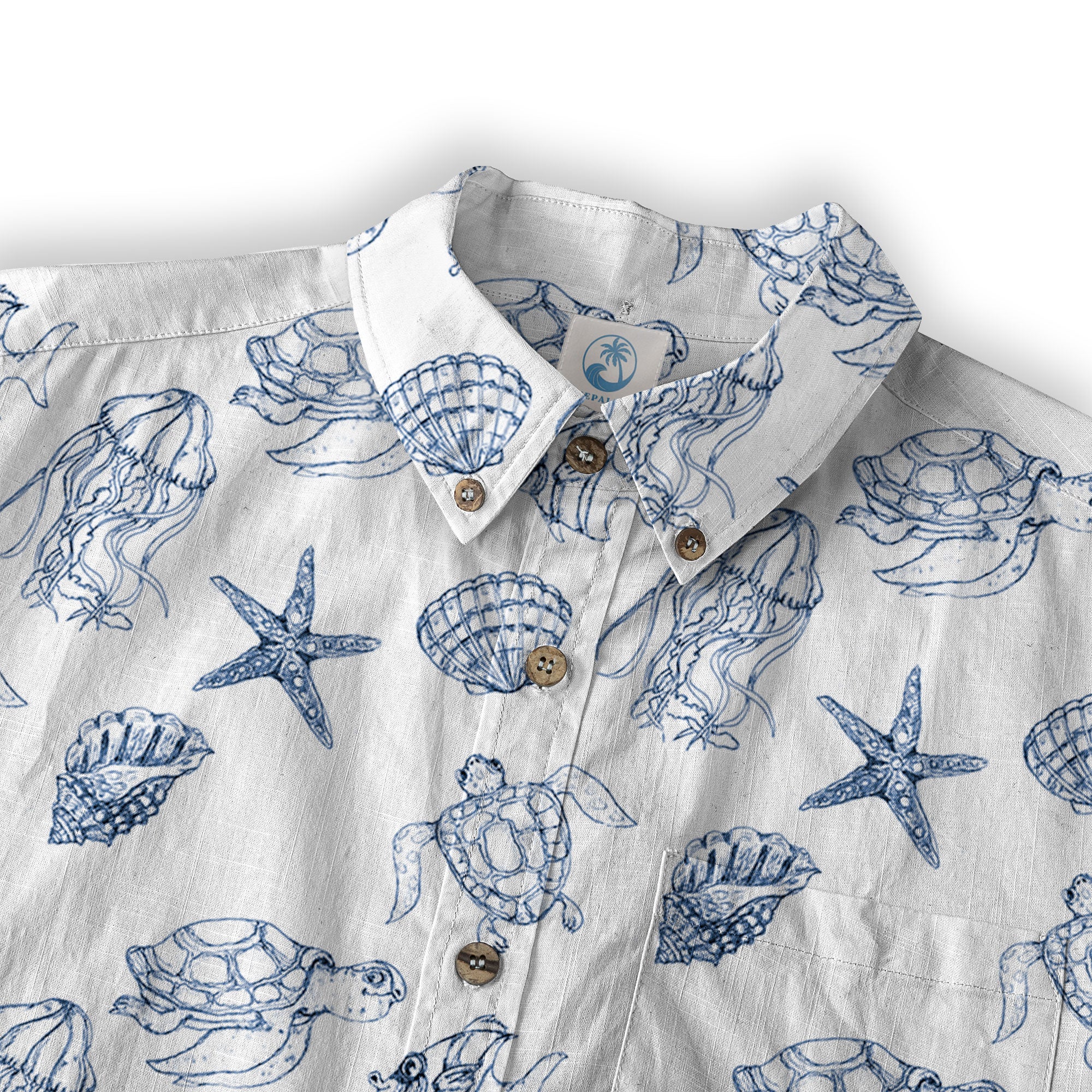 Sea Turtle Hawaiian Shirts for Men Women Youth, Vintage Sea Turtle Aloha Summer Beach Shirt - The Palmix