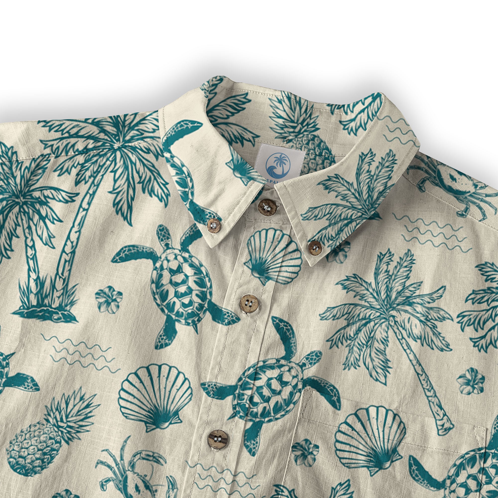 Turtle Aloha Shirt, Turtle Ocean Hawaiian Shirt - The Palmix