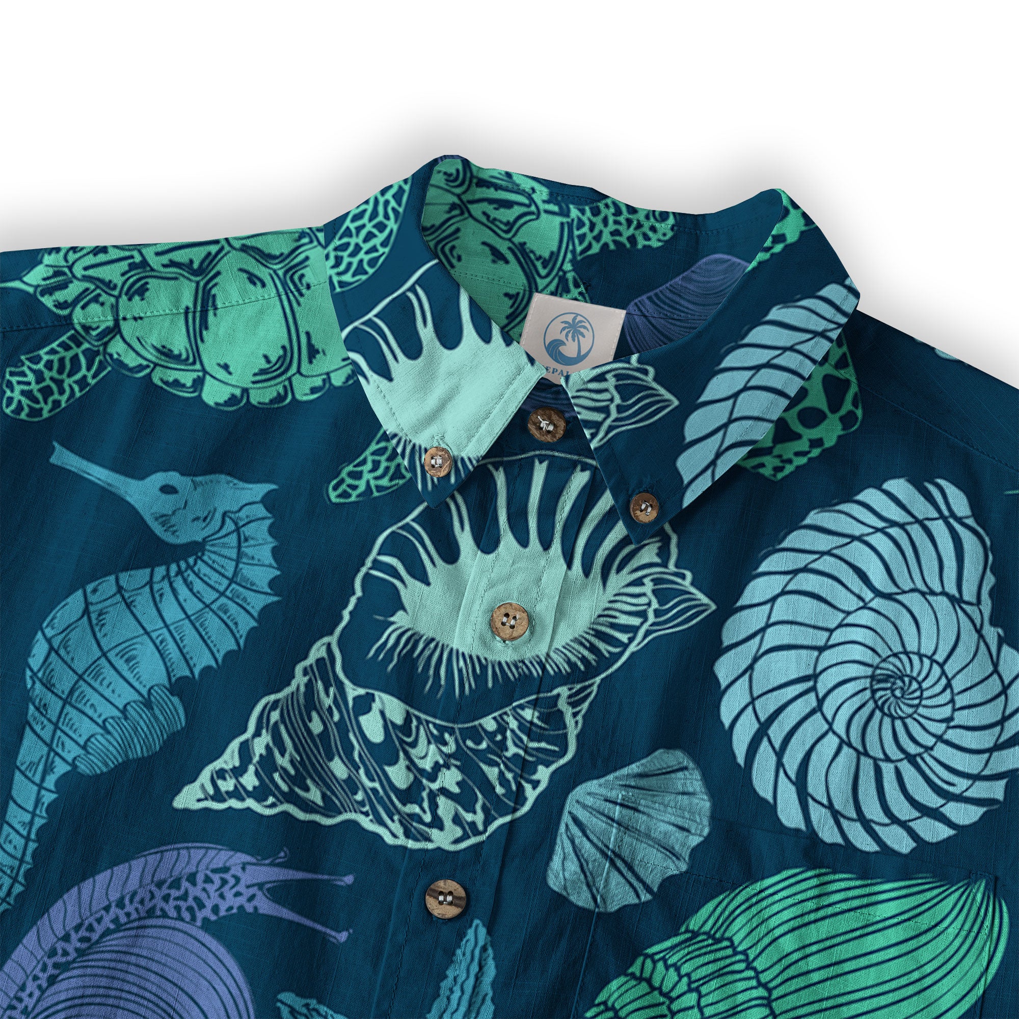 Turtle Aloha Shirt, Turtle Ocean Hawaiian Shirt - The Palmix