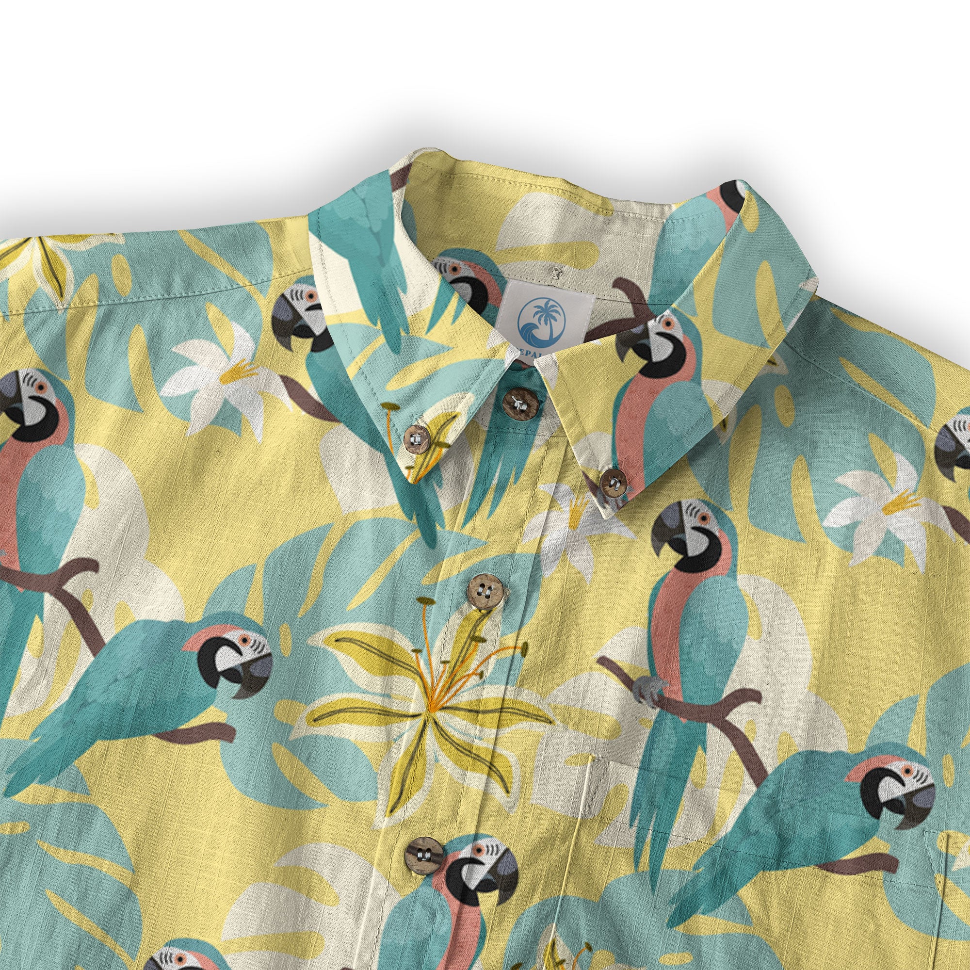 Tropical Parrot Summer Hawaiian Shirt, Colorful Parrot Flowers Pattern Hawaii Shirt - The Palmix